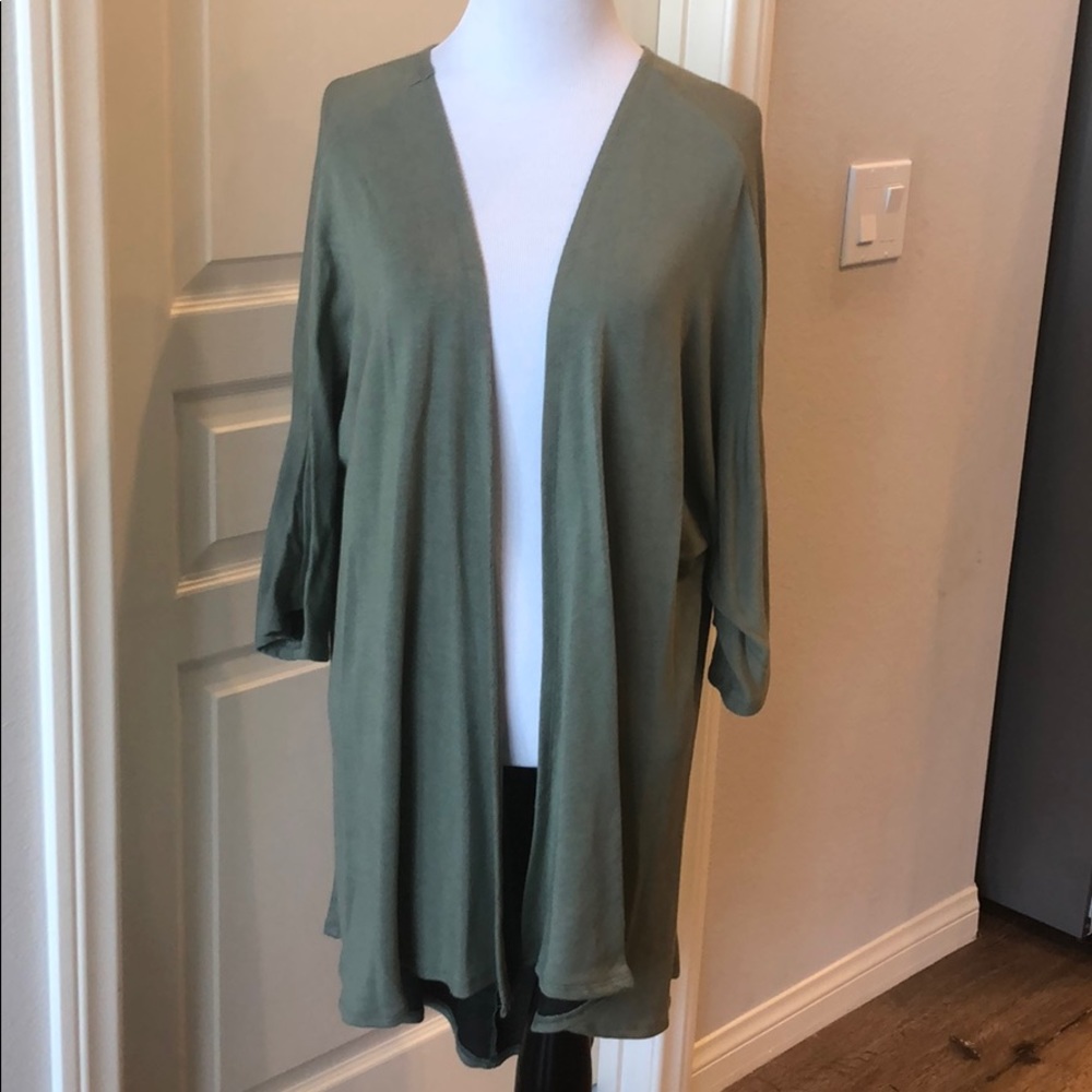 Sage green Lindsey open cardigan